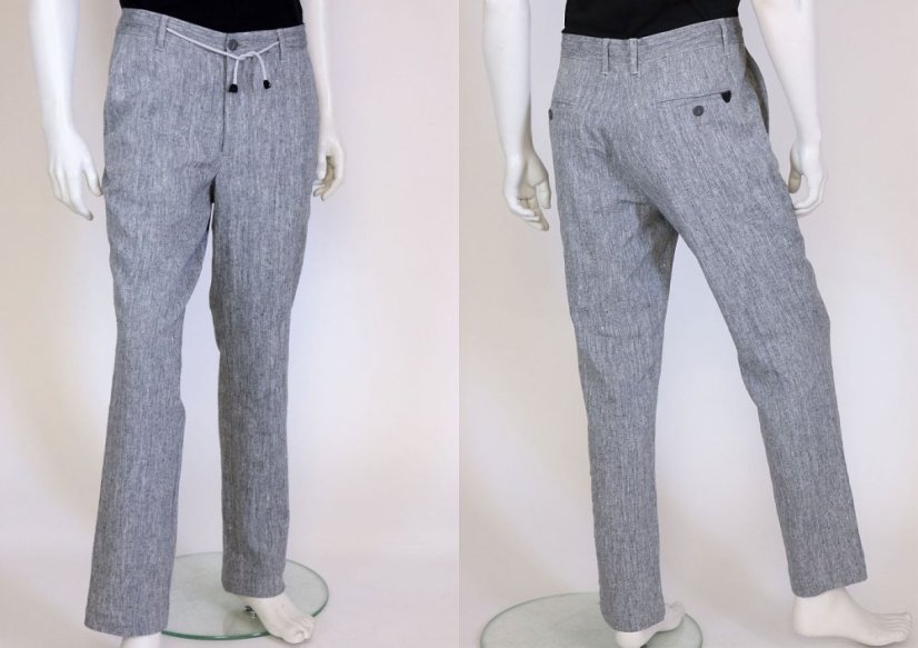 Men's linen trousers - Size: 50
