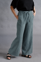 Women's long linen trousers