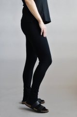 Womens cotton leggings - black