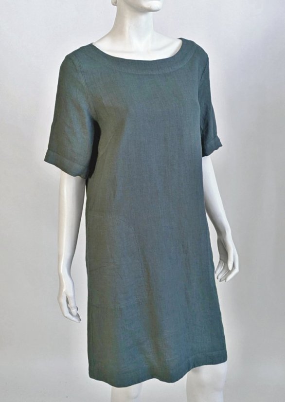 Damenkleid aus Leinen in A-Linie