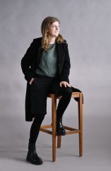Klassischer Wollmantel für Damen mit Kaschmir