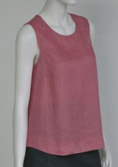Women's sleeveless linen top