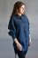 Dámská lněná oversize košile - džínová modrá