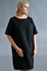 Damenkleid aus Leinen in A-Linie