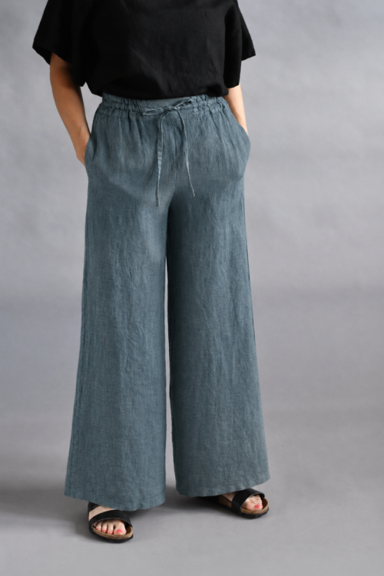 Women's long linen trousers
