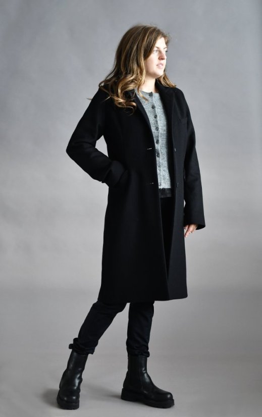 Klassischer Wollmantel für Damen mit 100% Wolle