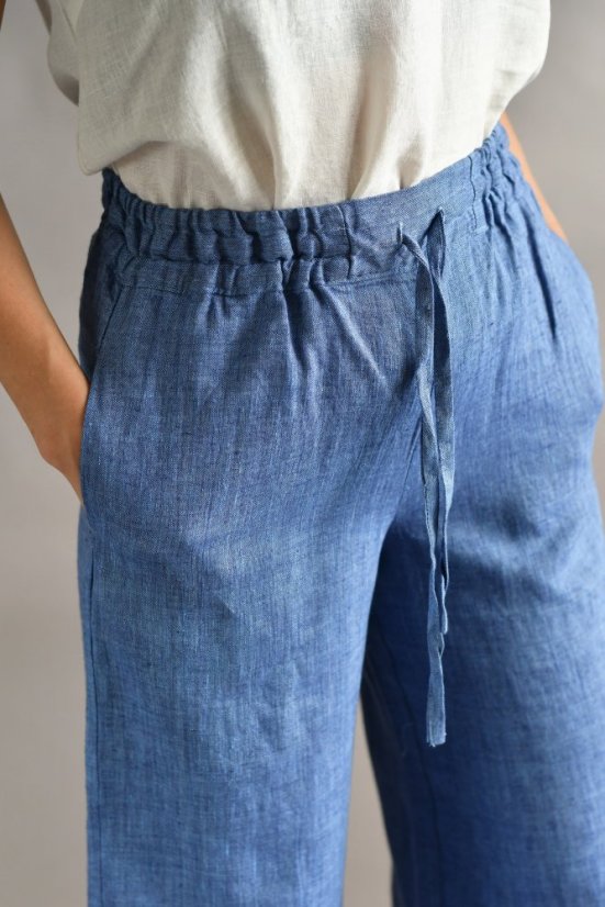 Women's long linen trousers