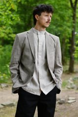 Leinenjacke für Herren – Naturleinen