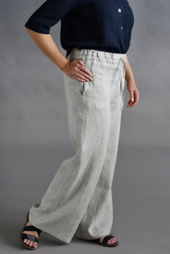 Women's long linen trousers