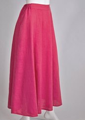 Long linen skirt with elastic waist