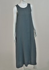 Women's long sleeveless linen dress