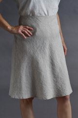 Knee length linen skirt