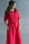 Langes Leinenkleid für Damen mit Ärmeln