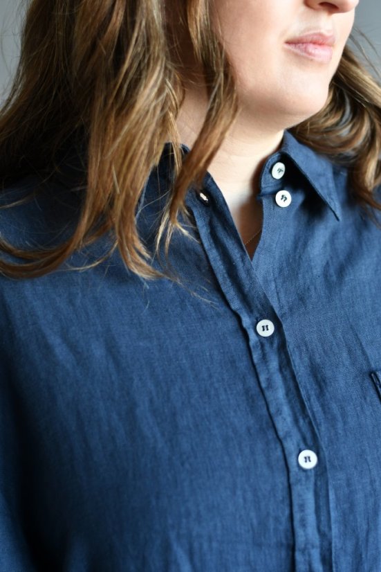 Dámská lněná oversize košile - Velikost: 40