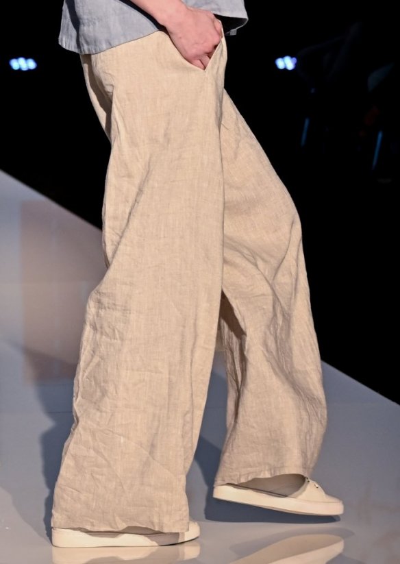 Langer Damen-Hosenrock aus Leinen