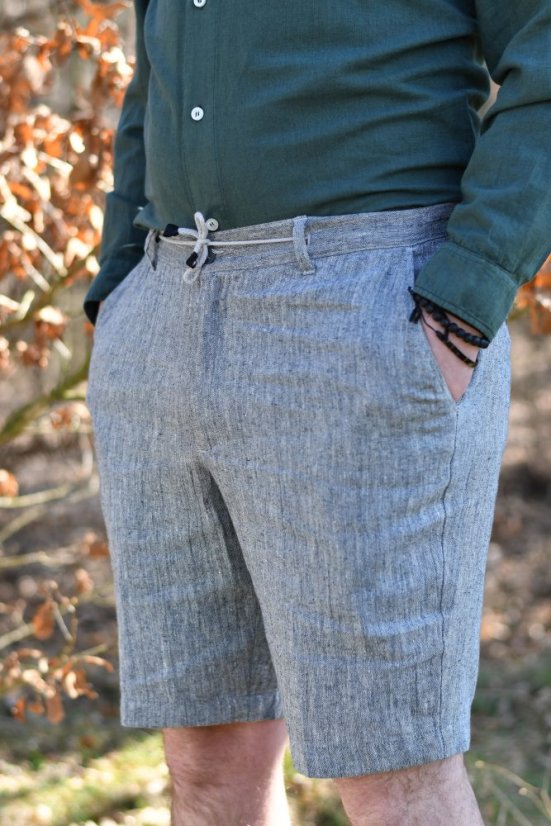 Herren-Bermudashorts aus Leinen