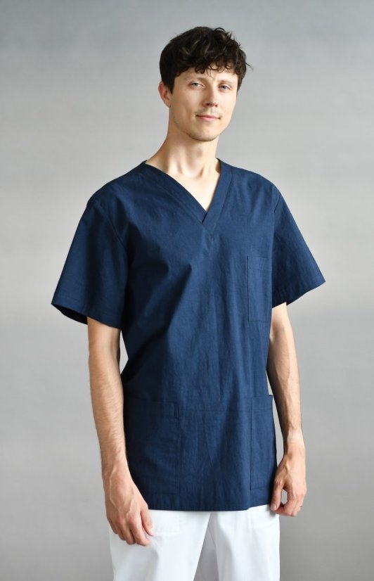 Unisex-Medizinkittel – 96 % Baumwolle, 4 % Elastan - Größe: L