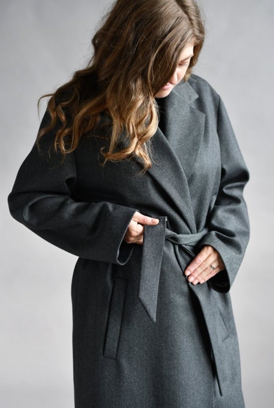 Klassischer Wollmantel für Damen mit 100% Wolle