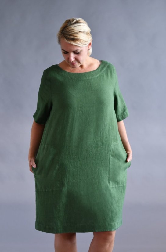 Women's A-line linen dress