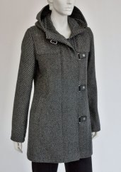 Women's wool coat with hood