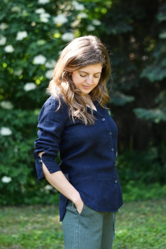 Damen-Leinen Bluse