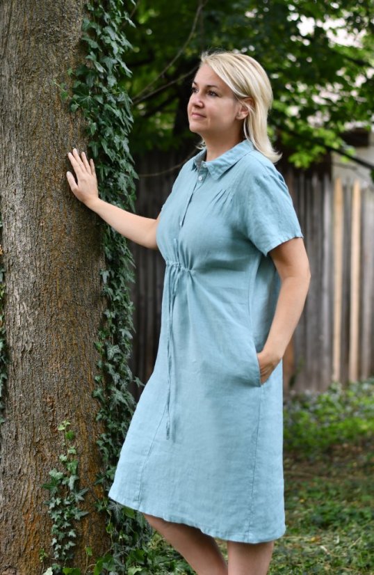 Damen-Hemdkleid aus Leinen