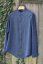 Men's linen shirt with a stand-up collar - Size: 40