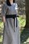 Langes Leinenkleid für Damen mit Ärmeln