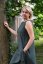Langes ärmelloses Leinenkleid für Damen