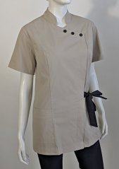 Women's structured medical gown - 96% cotton, 4% elastane