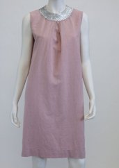 Women's linen dress with sequins