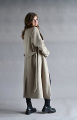 Women's woolen wrap coat with cashmere