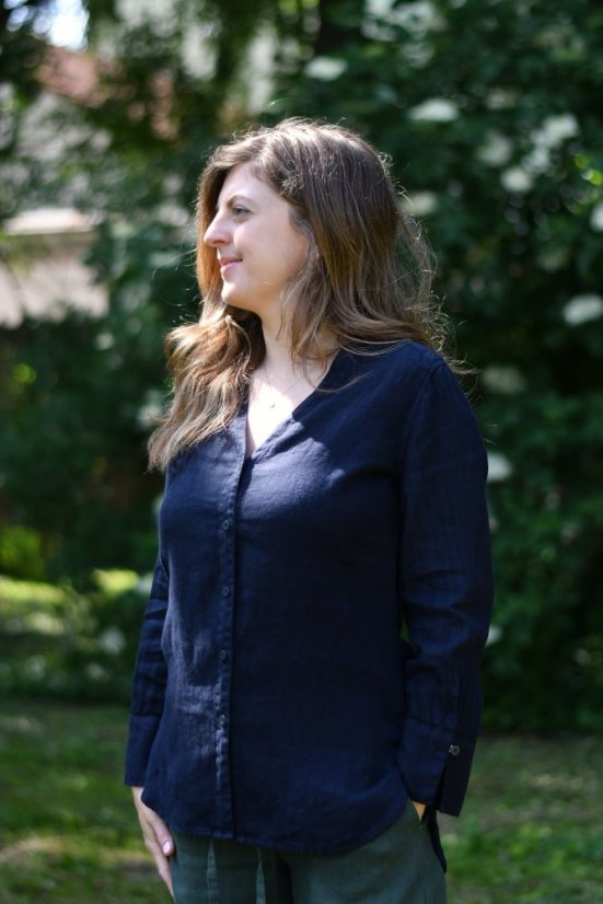 Damen-Leinen Bluse
