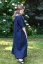 Langes Leinenkleid für Damen mit Ärmeln