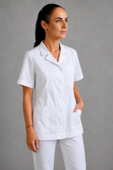 Women's medical gown - 96% cotton, 4% elastane