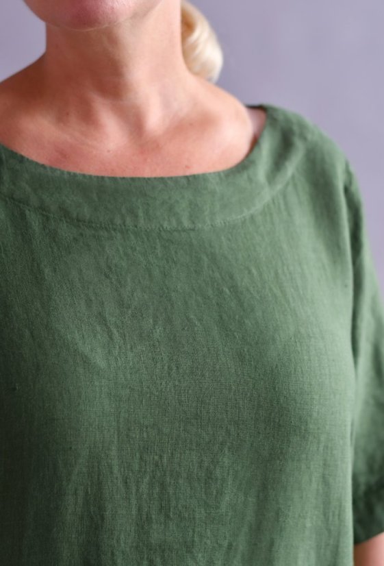 Women's A-line linen dress