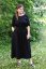 Women's long linen dress with sleeves