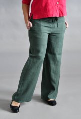 Women's long linen trousers