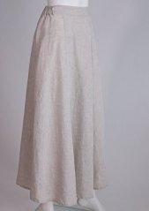 Long linen skirt with elastic waist