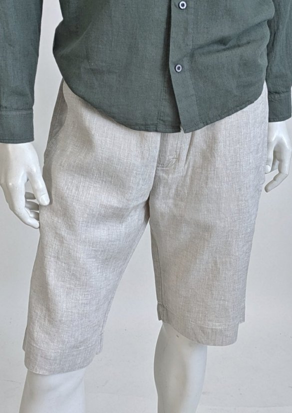 Men's linen bermuda shorts - Size: 52