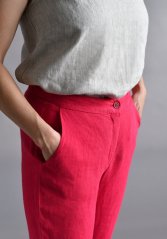 Women's classic linen trousers