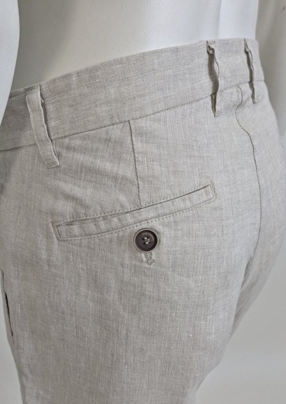 Pánské lněné šortky - přírodní melanž