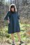 Damen Leinenkleid mit Rüschenärmeln - Größe: 36