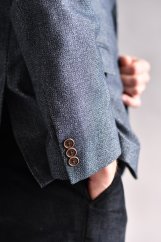 Pánské bavlněné sako modré