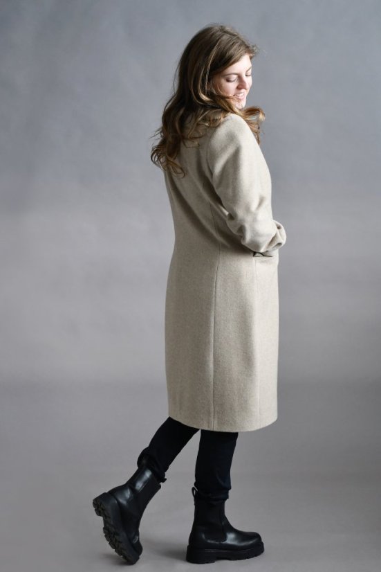 Klassischer Wollmantel für Damen mit Kaschmir