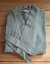 Cotton bathrobe unisex sage green - waffle