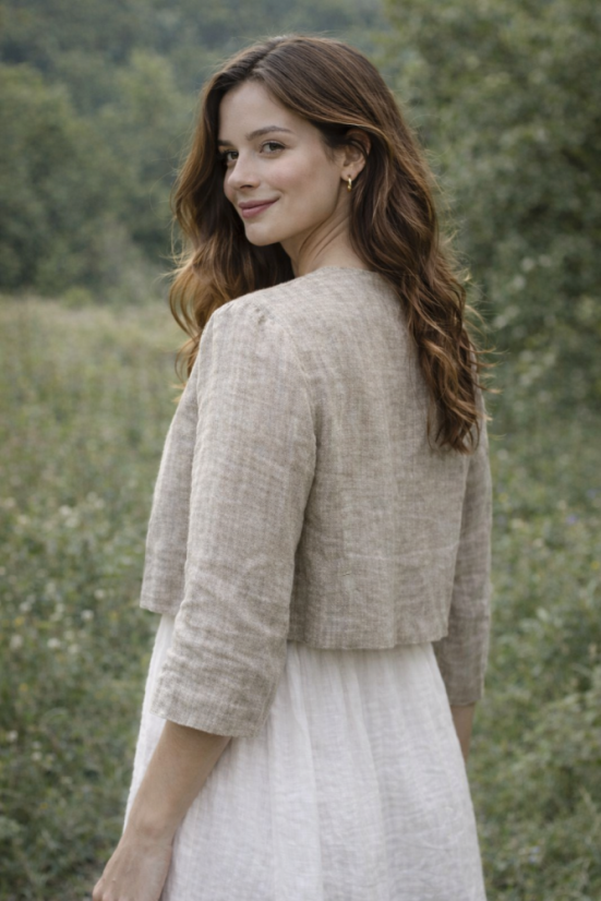 Women's linen bolero - Size: 48