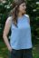 Women's sleeveless linen top - Size: 36