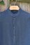 Men's linen shirt with a stand-up collar - Size: 40