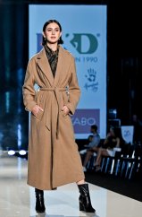Damen-Wickelmantel aus Wolle mit Kashmir